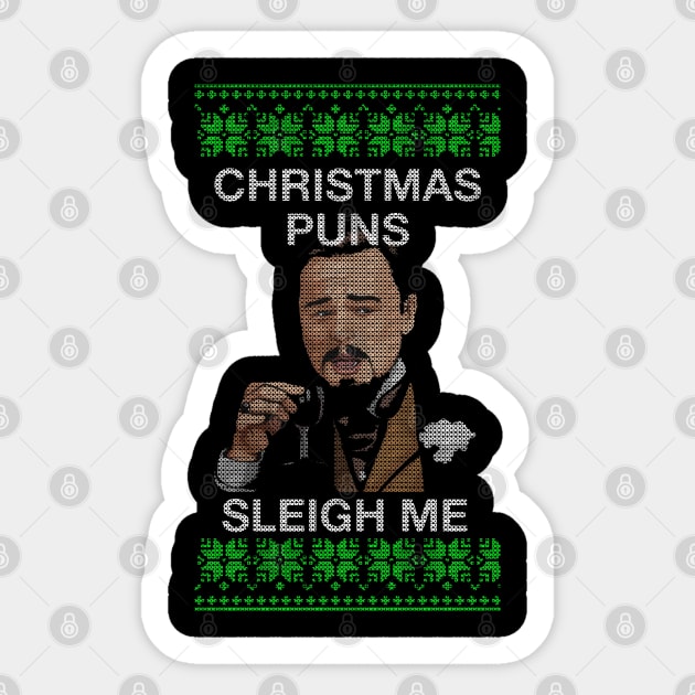 Christmas Puns Sticker by geekingoutfitters